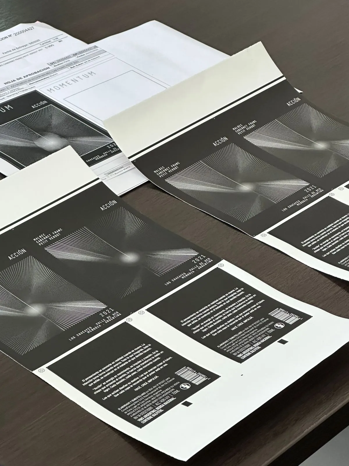 Label design work